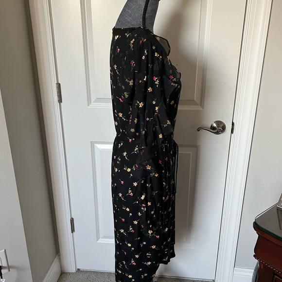 Lauren Ralph Lauren Tahiya Floral Print Dress Ruffle Long Sleeve Viscose Sz 6 . - Picture 9 of 14